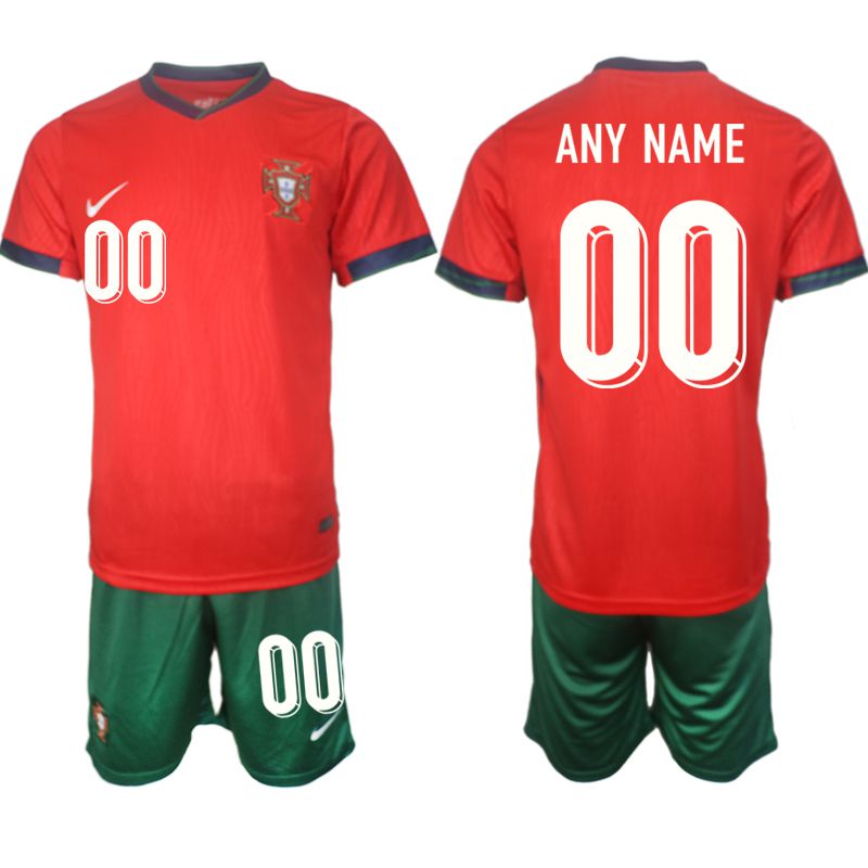 Men 2024-2025 Season Portugal home red customized Soccer Jersey